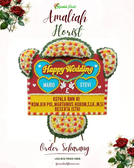 Papan Bunga Pernikahan Buntu
